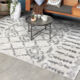 White & Silver Nordic Rug 80x154cm - Image 1 - please select to enlarge image