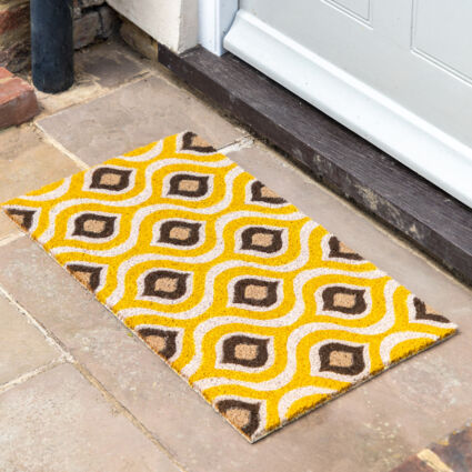 Brown Ikat Doormat 40x70cm - Image 1 - please select to enlarge image