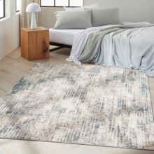 Grey & Beige Infinity Patterned Rug