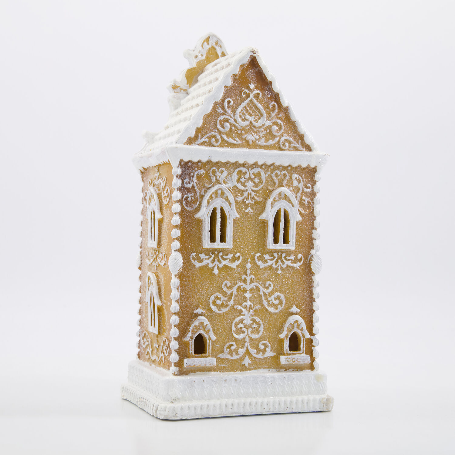 Beige White Resin Gingerbread House 34x15cm TK Maxx UK