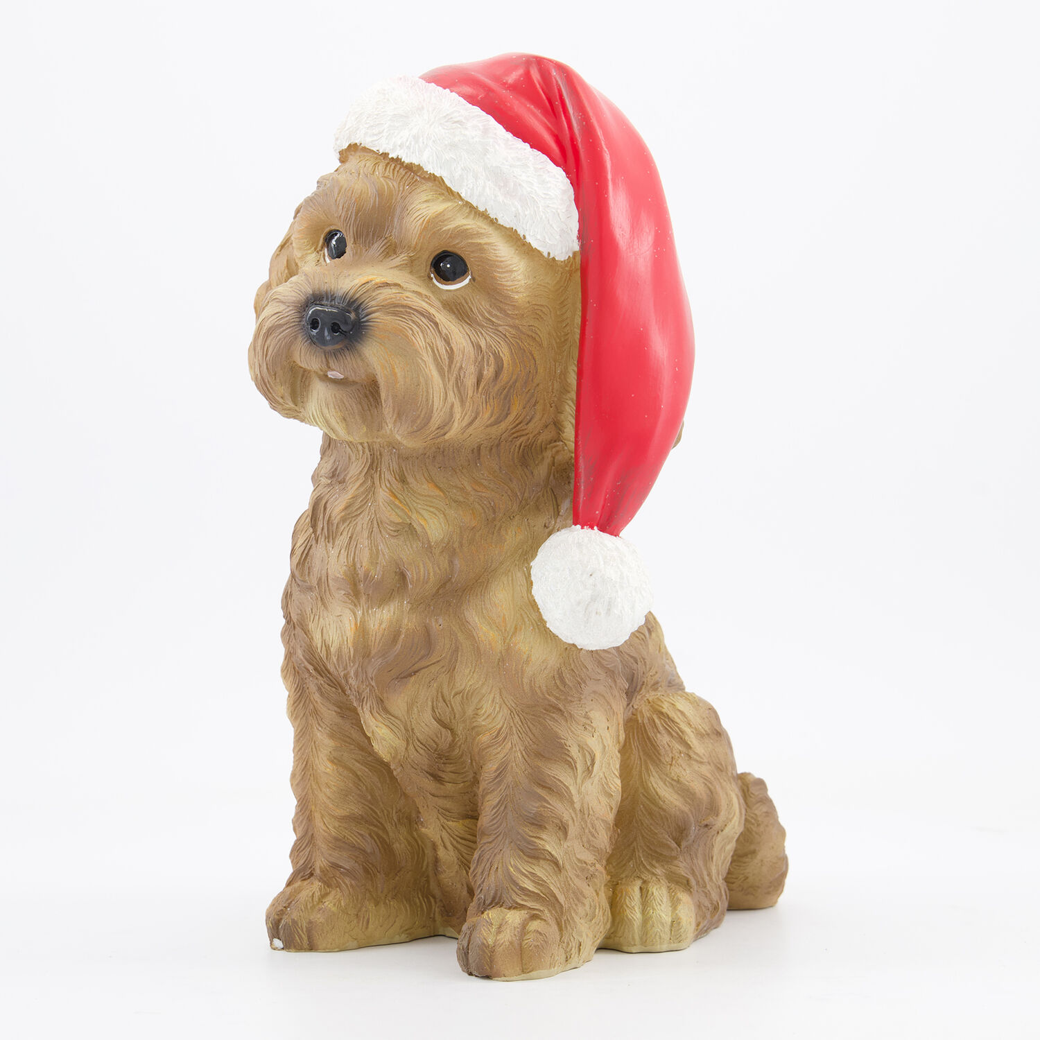 Brown Puppy in Hat Christmas Decor 28x15cm TK Maxx UK