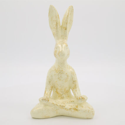 Gold Tone Yoga Easter Bunny 31x18cm - Image 1 - please select to enlarge image