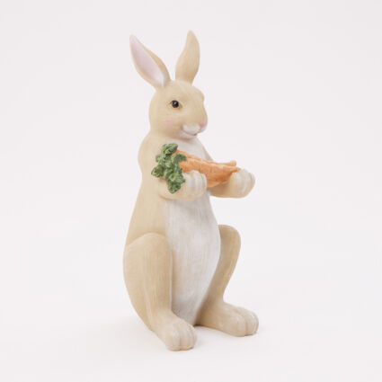 Cream Carrot Rabbit Ornament 60x22cm - Image 1 - please select to enlarge image