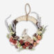 Multicoloured Floral Rabbit Wreath 40x38cm - Image 1 - please select to enlarge image