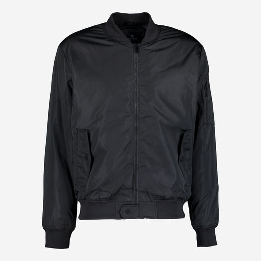 Black Oslo Water Repellent Bomber Jacket - Image 1 - please select to enlarge image