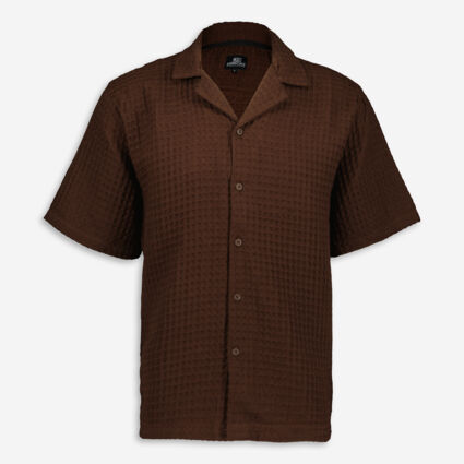 Brown Waffle Shirt - Image 1 - please select to enlarge image