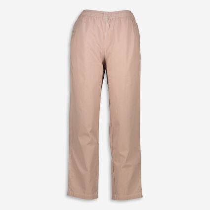 Beige Wide Leg Trousers - Image 1 - please select to enlarge image