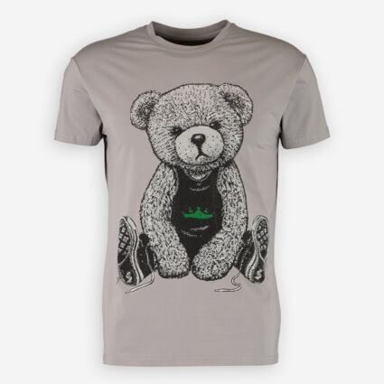 Grey Bear Detail T Shirt - Image 1 - please select to enlarge image