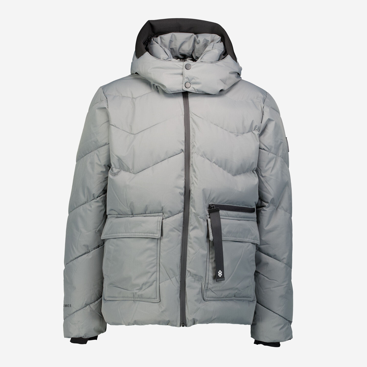 Grey Savius Midweight Puff Jacket TK Maxx UK